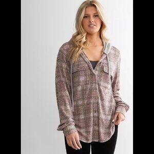 Plaid Button-Up Women's Top